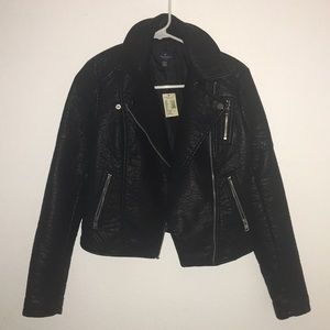 American Eagle Moto Leather Jacket XS